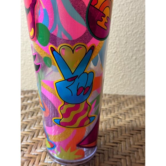 Starbucks Venti Tim Singleton Tumbler With Orange Lid And Straw 24 OZ - Picture 4 of 9